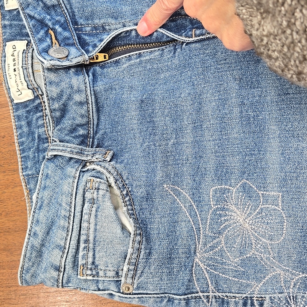 Lucky Brand Lolita Skinny Embroidered Jeans 25" Inseam - Picture 13 of 14